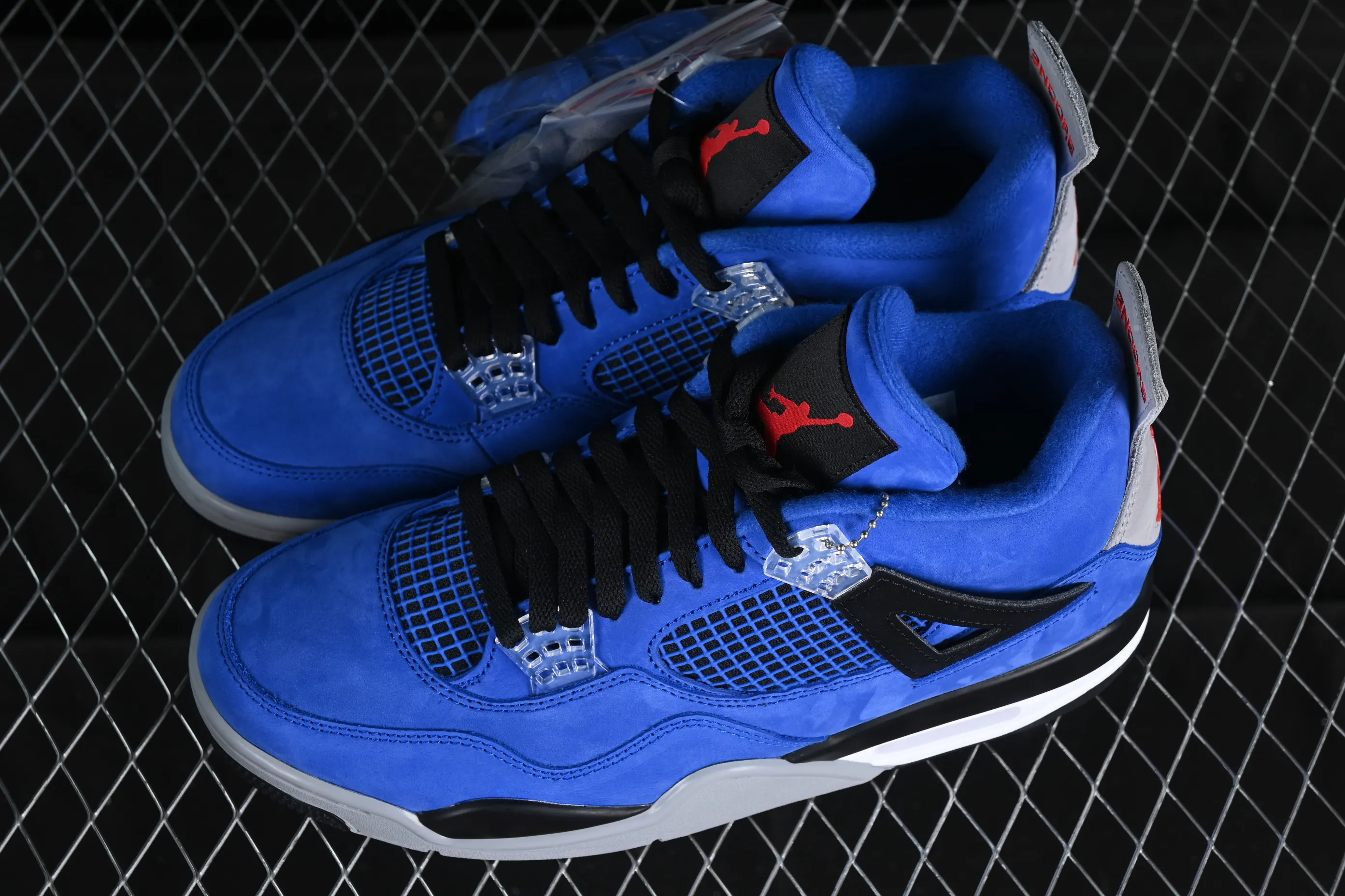 All Categories Air Jordan Jordan Series Basketball Shoes Air Jordan 4 GX Foreign Trade Edition Air Jordan 4 Retro "Eminem Encore" AJ4 Joe 4 Helm Blue Suede Basketball Shoes